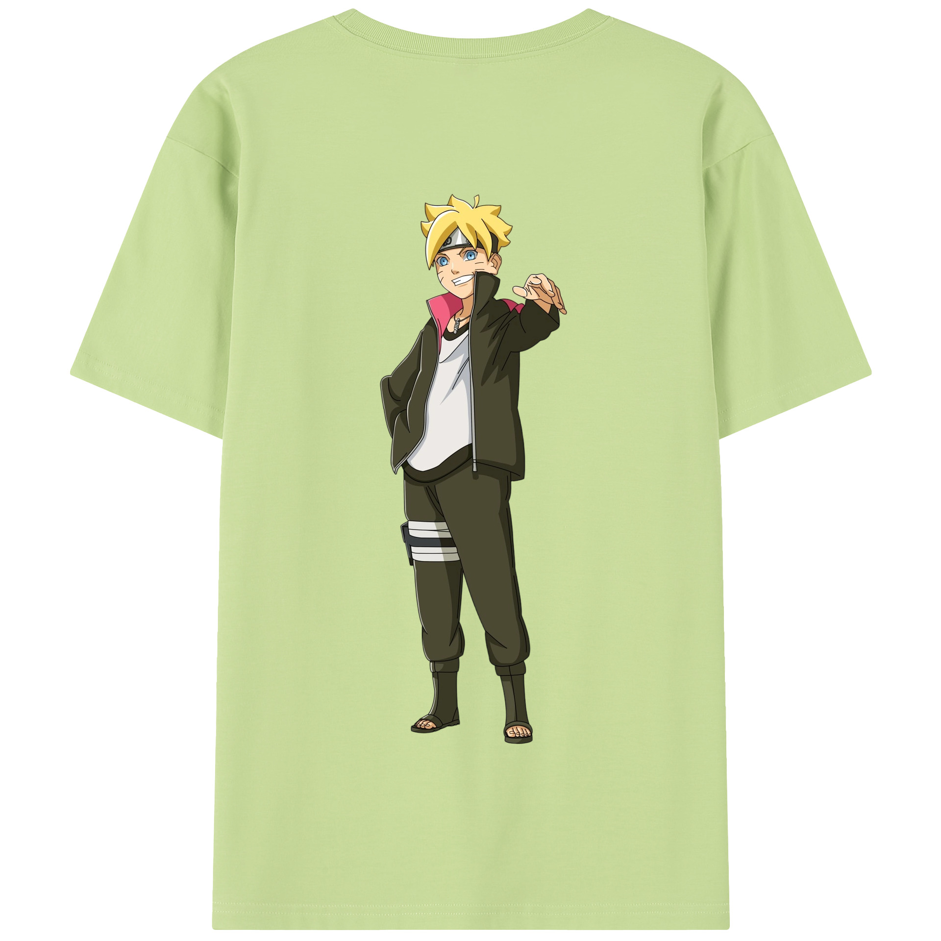 （画像用） NARUTO -ナルト- うずまき ボルト Uzumaki Boruto 綿100％半袖Tシャツ（背面プリント）